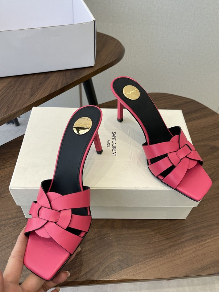 最高級サンローランスーパーコピー YSL 2026 新作 Pre-Loved サンダル レディース ヒール高め ピンク 2630704 夏 サンダル 歩きやすい - 画像 (8)