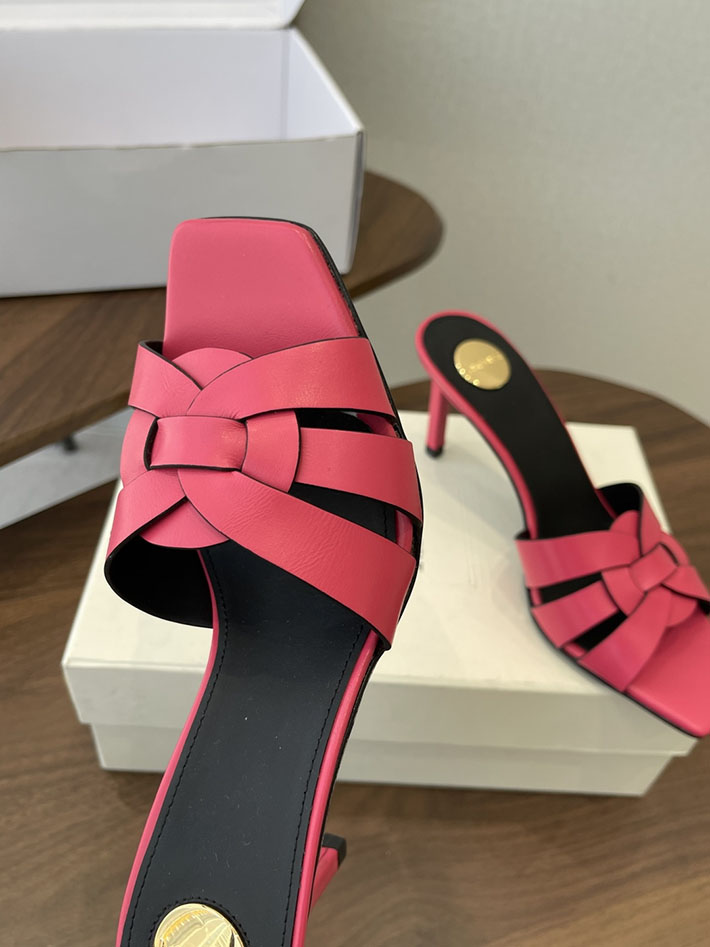 最高級サンローランスーパーコピー YSL 2026 新作 Pre-Loved サンダル レディース ヒール高め ピンク 2630704 夏 サンダル 歩きやすい - 画像 (6)