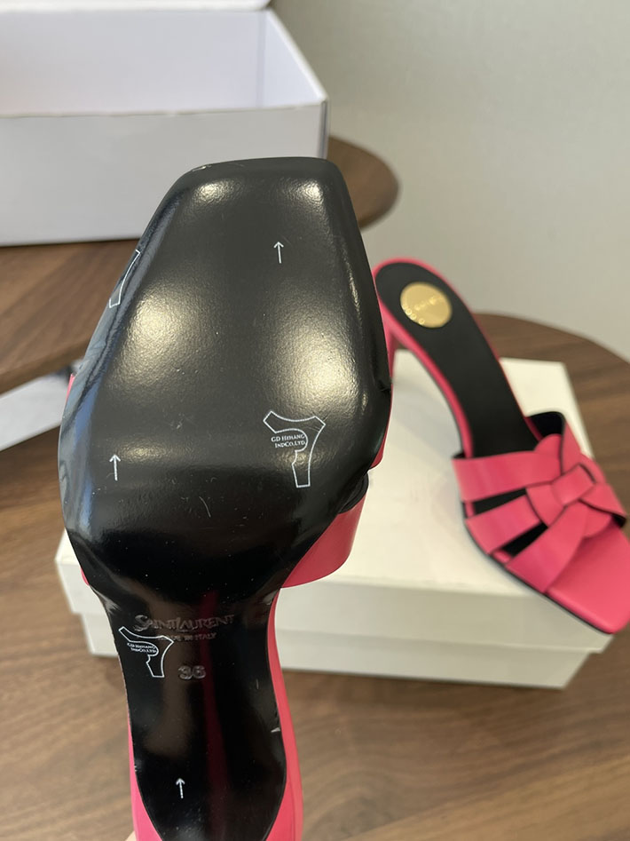 最高級サンローランスーパーコピー YSL 2026 新作 Pre-Loved サンダル レディース ヒール高め ピンク 2630704 夏 サンダル 歩きやすい - 画像 (4)