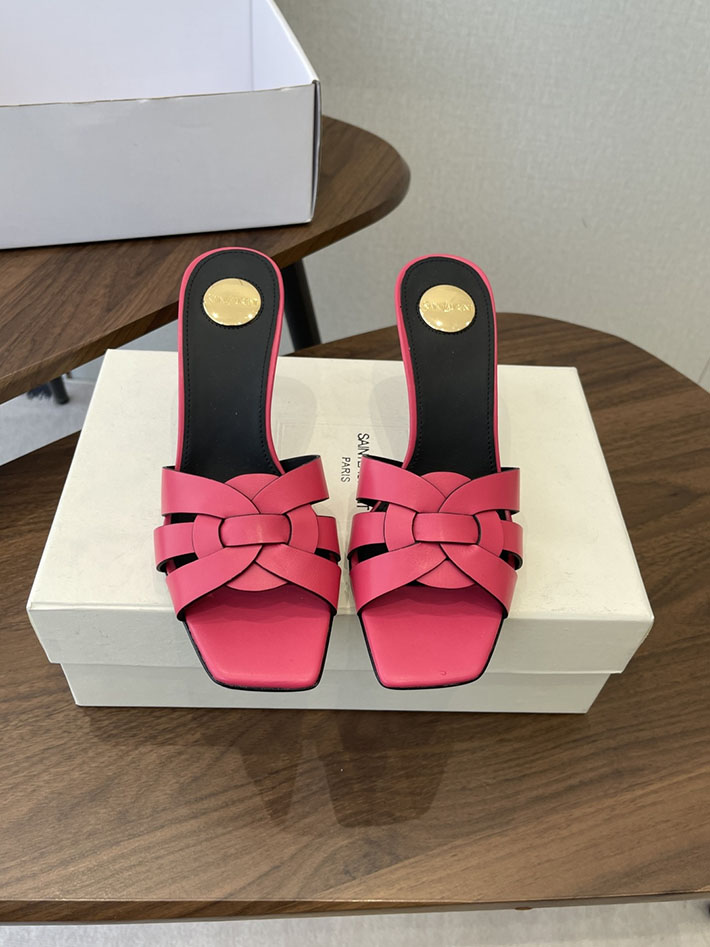 最高級サンローランスーパーコピー YSL 2026 新作 Pre-Loved サンダル レディース ヒール高め ピンク 2630704 夏 サンダル 歩きやすい - 画像 (3)