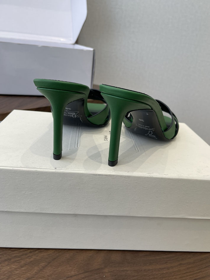 最高級サンローランスーパーコピー YSL 2026 新作 Pre-Loved サンダル レディース ヒール高め グリーン 2630705 レディース サンダル 人気ブランド - 画像 (5)