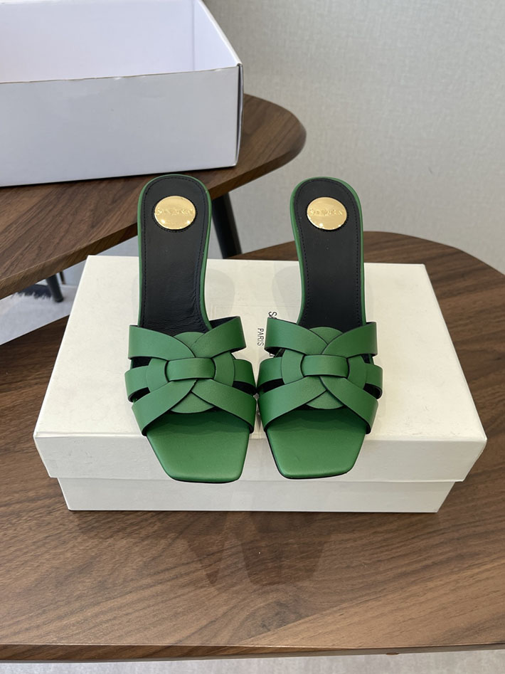 最高級サンローランスーパーコピー YSL 2026 新作 Pre-Loved サンダル レディース ヒール高め グリーン 2630705 レディース サンダル 人気ブランド - 画像 (3)