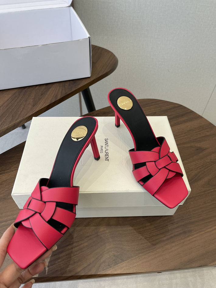 最高級サンローランスーパーコピー YSL 2026 新作 Pre-Loved サンダル レディース ヒール高め レッド 2630708 サン ローラン 靴 アウトレット - 画像 (8)