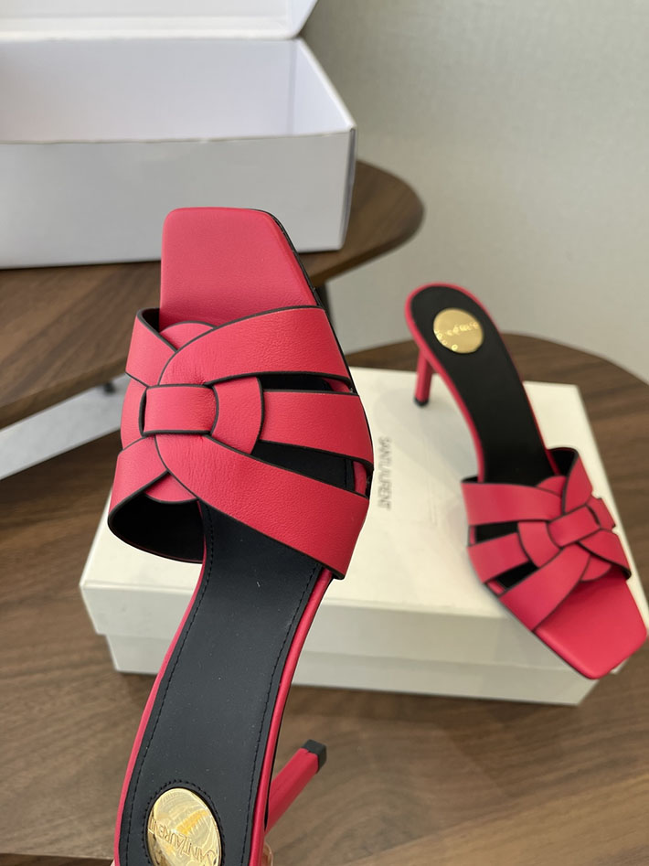 最高級サンローランスーパーコピー YSL 2026 新作 Pre-Loved サンダル レディース ヒール高め レッド 2630708 サン ローラン 靴 アウトレット - 画像 (7)