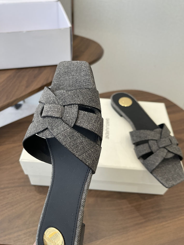 最高級サンローランスーパーコピー YSL 2026 新作 tribute MULES in patent leather グレー 2630710 サン ローラン 靴 アウトレット - 画像 (6)