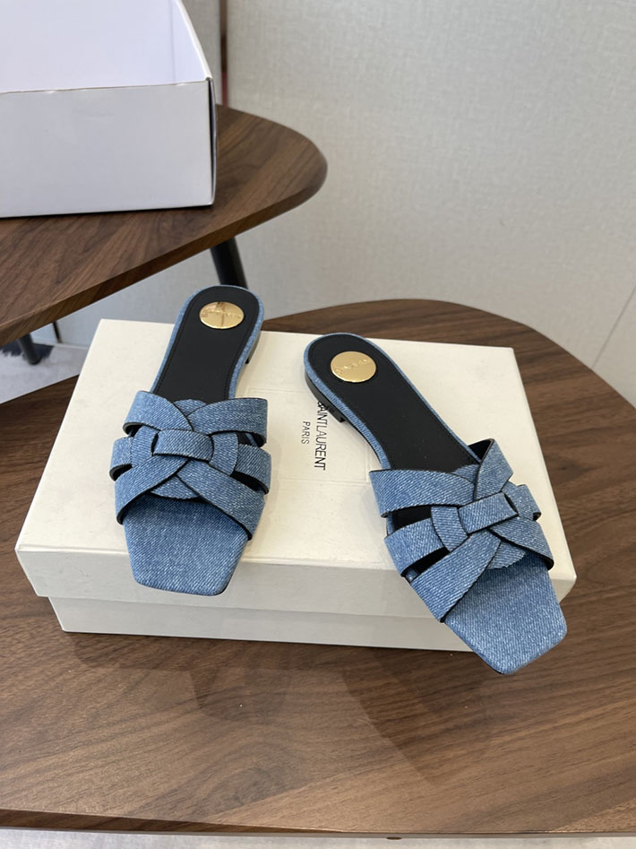 最高級サンローランスーパーコピー YSL 2026 新作 tribute MULES in patent leather ブルー 2630711 サンローラン シューズ - 画像 (9)