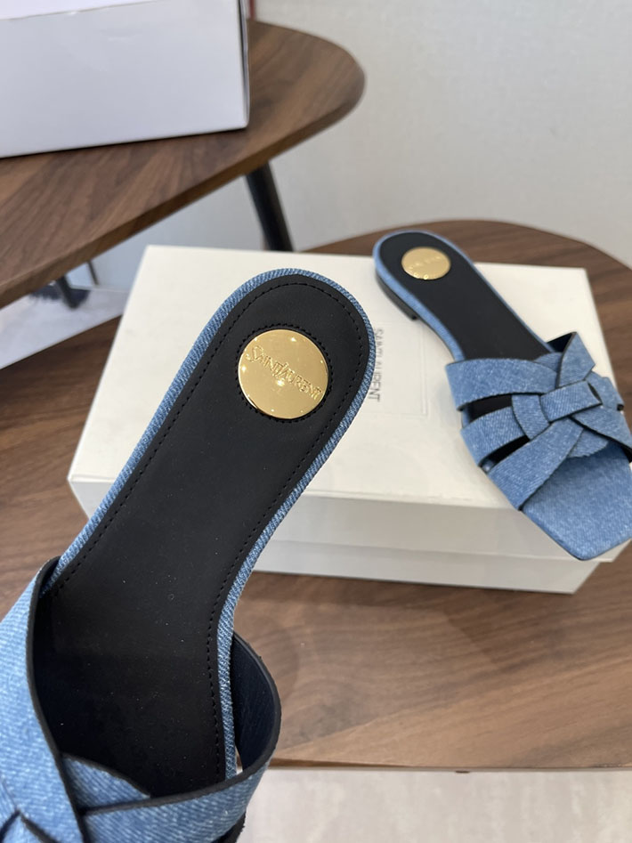 最高級サンローランスーパーコピー YSL 2026 新作 tribute MULES in patent leather ブルー 2630711 サンローラン シューズ - 画像 (6)