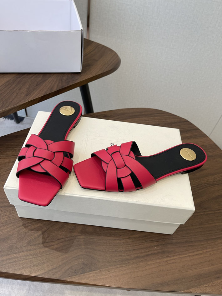 最高級サンローランスーパーコピー YSL 2026 新作 tribute MULES in patent leather レッド 2630713 サン ローラン サンダル アウトレット - 画像 (9)