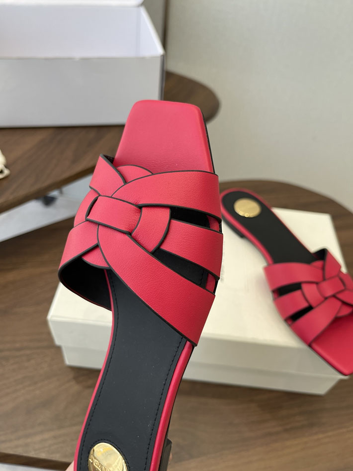 最高級サンローランスーパーコピー YSL 2026 新作 tribute MULES in patent leather レッド 2630713 サン ローラン サンダル アウトレット - 画像 (6)