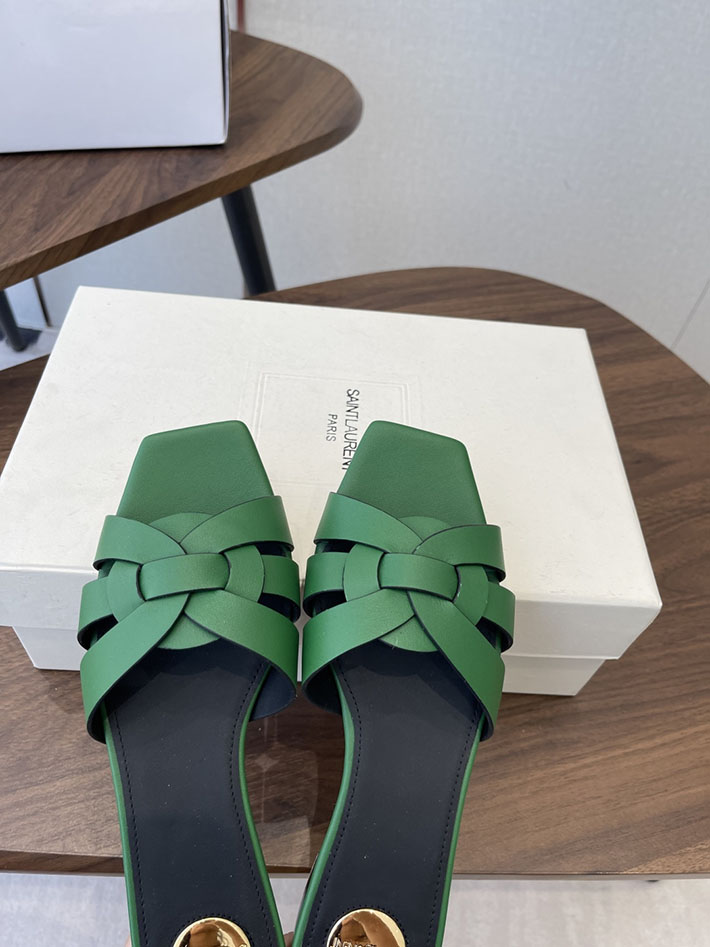 最高級サンローランスーパーコピー YSL 2026 新作 tribute MULES in patent leather グリーン 2630715 サンローラン 靴 安い - 画像 (8)