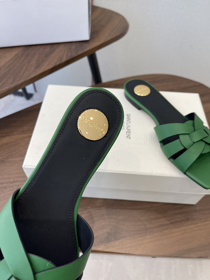最高級サンローランスーパーコピー YSL 2026 新作 tribute MULES in patent leather グリーン 2630715 サンローラン 靴 安い - 画像 (5)