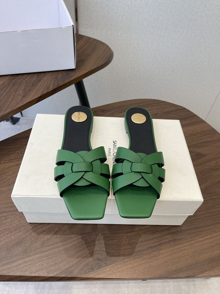 最高級サンローランスーパーコピー YSL 2026 新作 tribute MULES in patent leather グリーン 2630715 サンローラン 靴 安い - 画像 (3)
