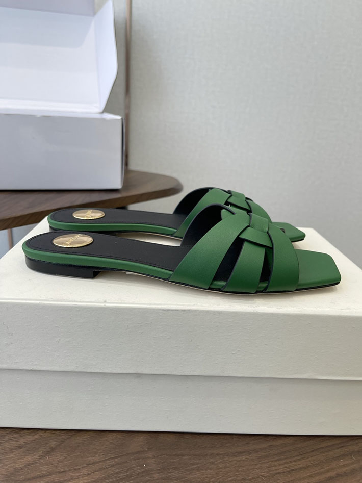 最高級サンローランスーパーコピー YSL 2026 新作 tribute MULES in patent leather グリーン 2630715 サンローラン 靴 安い - 画像 (2)