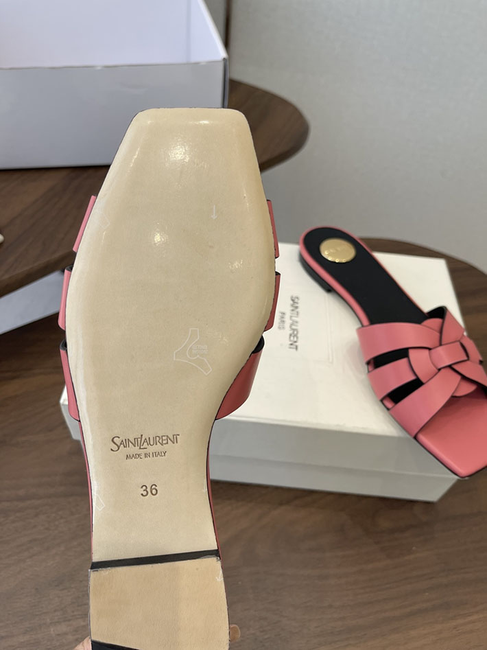 最高級サンローランスーパーコピー YSL 2026 新作 tribute MULES in patent leather ピンク 2630720 靴 安い 店舗 - 画像 (4)