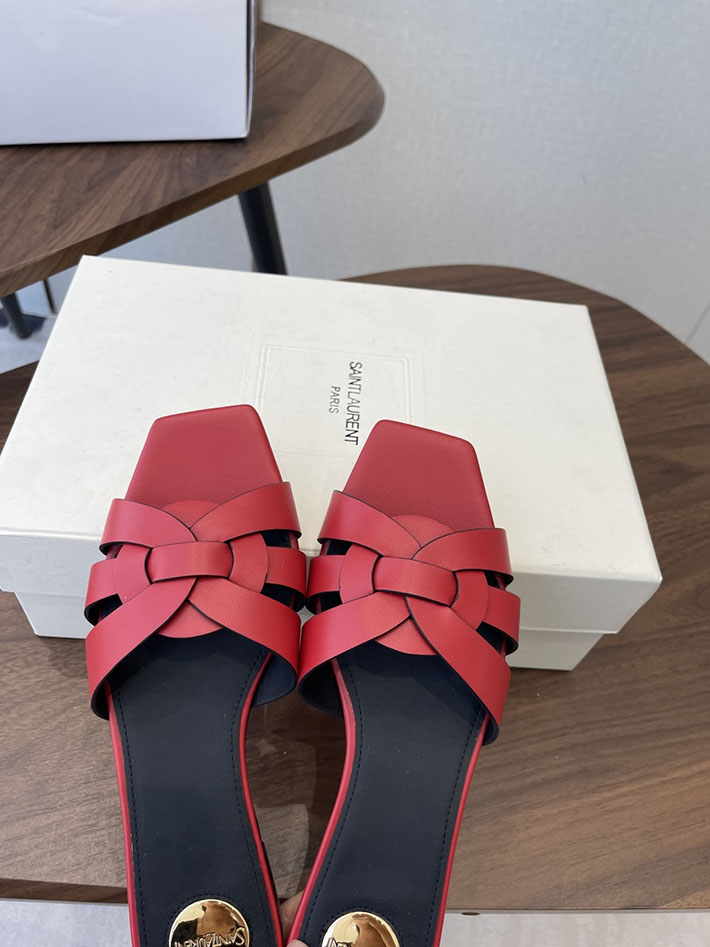 最高級サンローランスーパーコピー YSL 2026 新作 tribute MULES in patent leather レッド 2630721 靴 安い 通販 - 画像 (8)