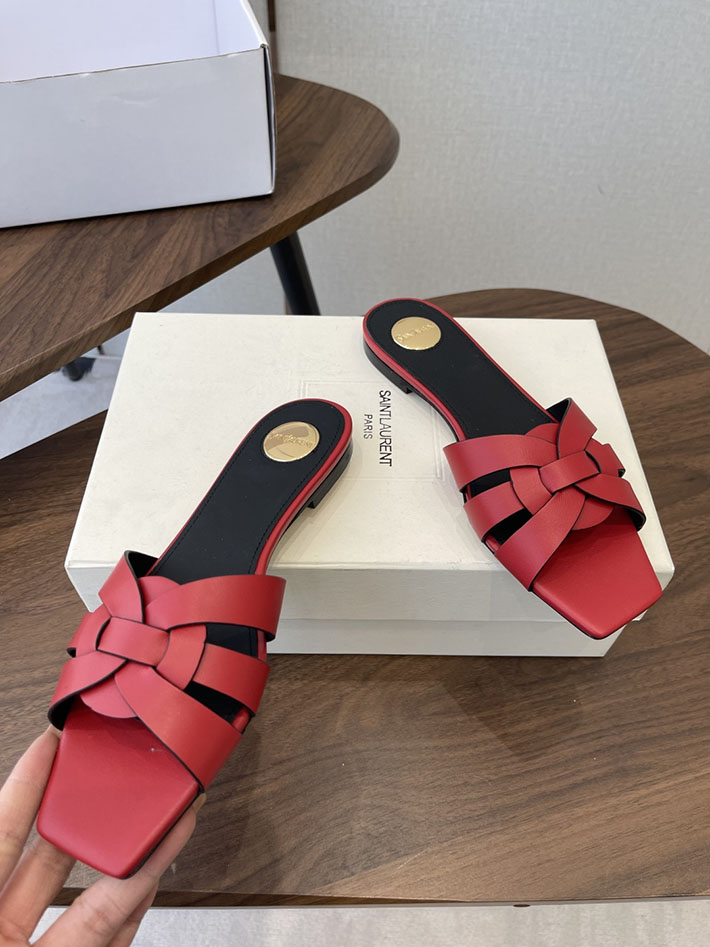 最高級サンローランスーパーコピー YSL 2026 新作 tribute MULES in patent leather レッド 2630721 靴 安い 通販 - 画像 (7)