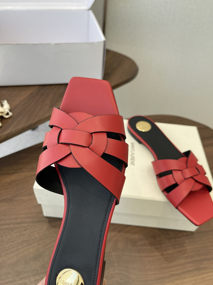 最高級サンローランスーパーコピー YSL 2026 新作 tribute MULES in patent leather レッド 2630721 靴 安い 通販 - 画像 (6)