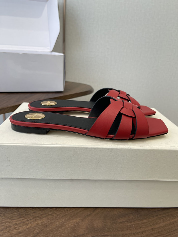 最高級サンローランスーパーコピー YSL 2026 新作 tribute MULES in patent leather レッド 2630721 靴 安い 通販 - 画像 (2)