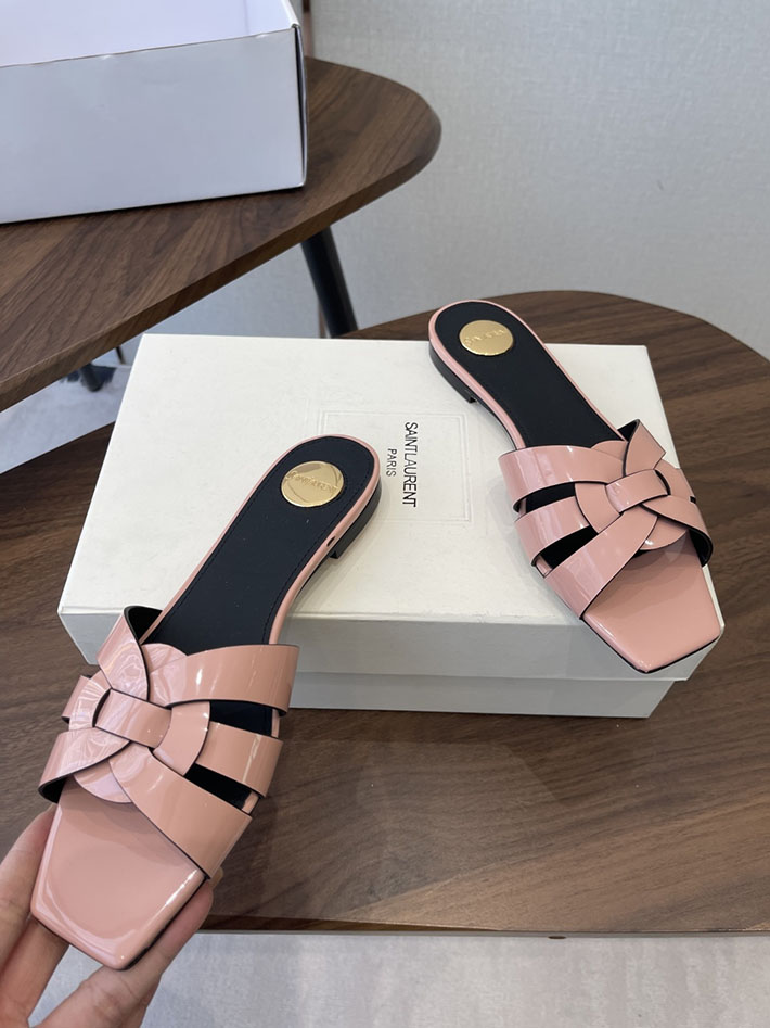 最高級サンローランスーパーコピー YSL 2026 新作 tribute MULES in patent leather ピンク 2630725 靴 安い レディース ブランド - 画像 (8)
