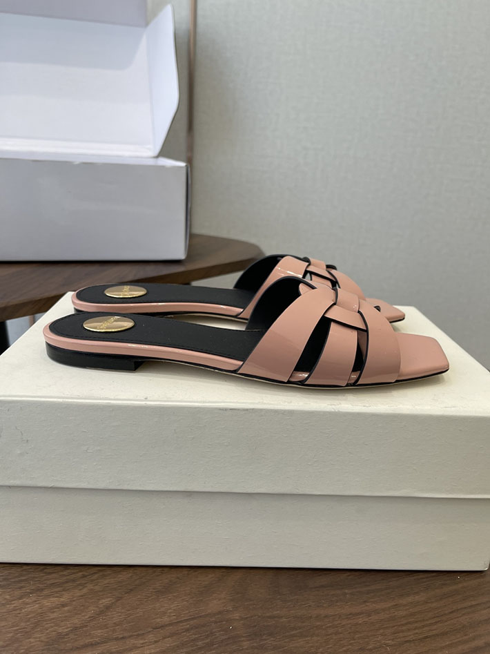 最高級サンローランスーパーコピー YSL 2026 新作 tribute MULES in patent leather ピンク 2630725 靴 安い レディース ブランド - 画像 (2)