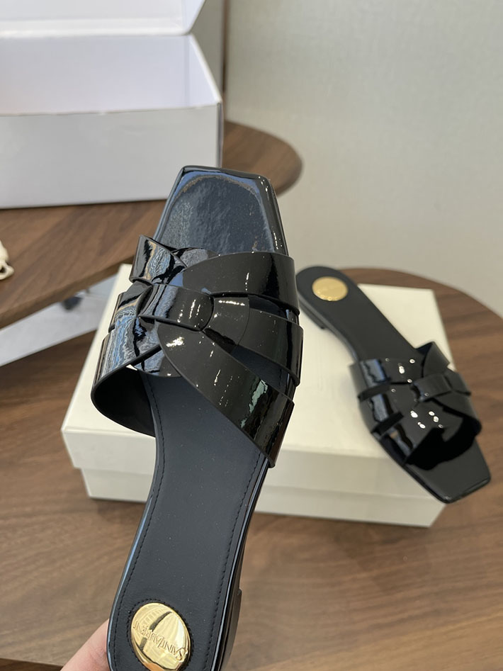 最高級サンローランスーパーコピー YSL 2026 新作 tribute MULES in patent leather ブラック 2630726 靴 レディース 人気ブランド - 画像 (7)