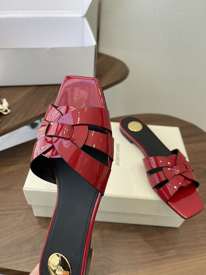 最高級サンローランスーパーコピー YSL 2026 新作 tribute MULES in patent leather レッド 2630728 サンローラン アウトレット 通販 - 画像 (7)