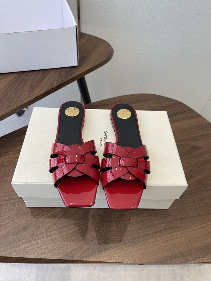 最高級サンローランスーパーコピー YSL 2026 新作 tribute MULES in patent leather レッド 2630728 サンローラン アウトレット 通販 - 画像 (3)