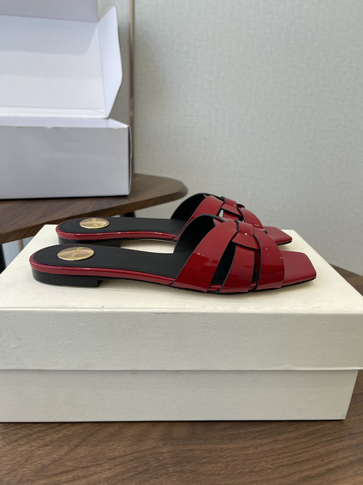 最高級サンローランスーパーコピー YSL 2026 新作 tribute MULES in patent leather レッド 2630728 サンローラン アウトレット 通販 - 画像 (2)