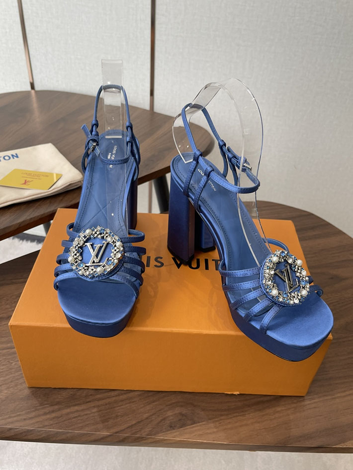 最高級ルイヴィトンスーパーコピー LV スウィング ヒール110mm サンダル 2026年春夏 新作 ブルー 2630780 ヴィトン サンダル レディース - 画像 (9)