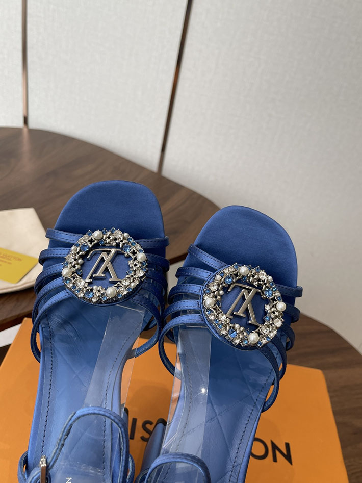 最高級ルイヴィトンスーパーコピー LV スウィング ヒール110mm サンダル 2026年春夏 新作 ブルー 2630780 ヴィトン サンダル レディース - 画像 (7)