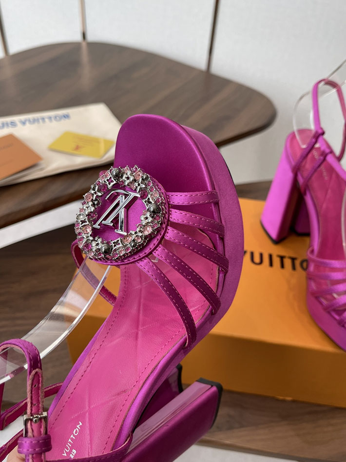 最高級ルイヴィトンスーパーコピー LV スウィング ヒール110mm サンダル 2026年春夏 新作 ローズレッド 2630782 ルイヴィトン サンダル 新作 - 画像 (6)