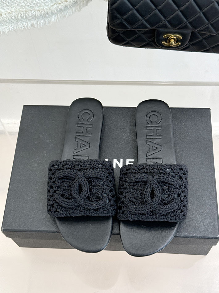 最高級シャネルスーパーコピー CHANEL 2026年春夏 新作 サンダル クロシェ ミュール ブラック 2630796 シャネル サンダル 公式 - 画像 (9)