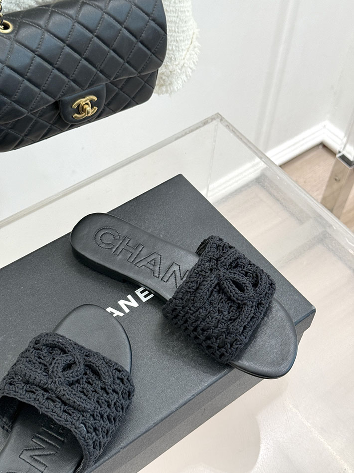 最高級シャネルスーパーコピー CHANEL 2026年春夏 新作 サンダル クロシェ ミュール ブラック 2630796 シャネル サンダル 公式 - 画像 (8)