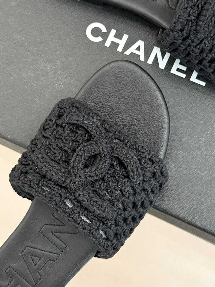 最高級シャネルスーパーコピー CHANEL 2026年春夏 新作 サンダル クロシェ ミュール ブラック 2630796 シャネル サンダル 公式 - 画像 (6)