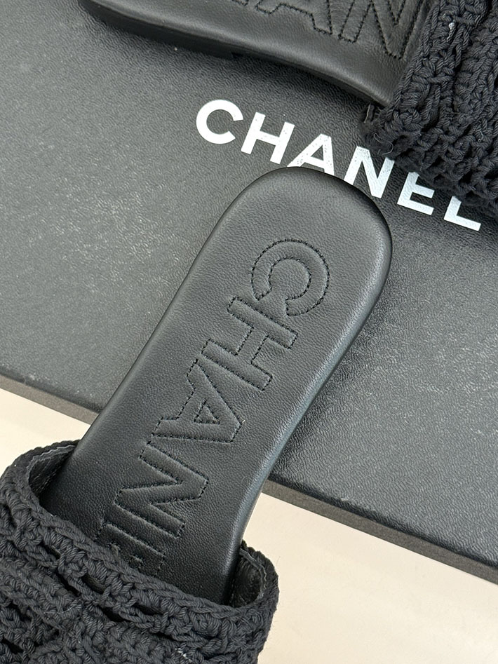 最高級シャネルスーパーコピー CHANEL 2026年春夏 新作 サンダル クロシェ ミュール ブラック 2630796 シャネル サンダル 公式 - 画像 (5)