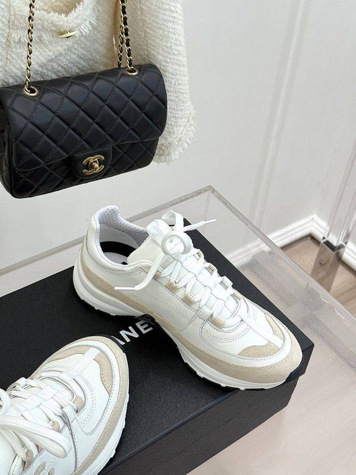 レディース 最高級シャネルスーパーコピー CHANEL 2026年春夏 スニーカー ホワイト ベージュ 2630802 シャネル スニーカー 新作 - 画像 (7)