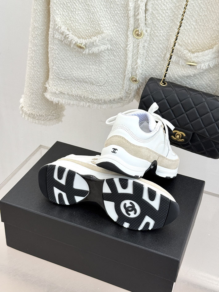 レディース 最高級シャネルスーパーコピー CHANEL 2026年春夏 スニーカー ホワイト ベージュ 2630802 シャネル スニーカー 新作 - 画像 (3)