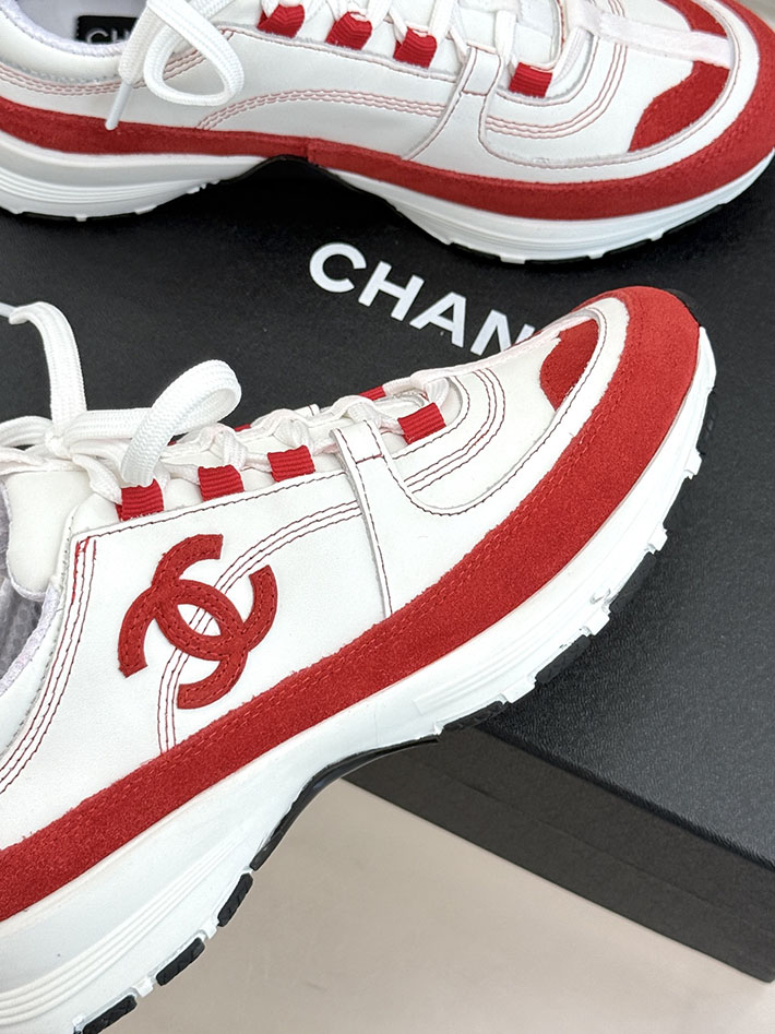レディース 最高級シャネルスーパーコピー CHANEL 2026年春夏 スニーカー ホワイト レッド 2630803 シャネル スニーカー 人気 - 画像 (5)