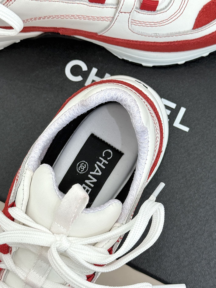 レディース 最高級シャネルスーパーコピー CHANEL 2026年春夏 スニーカー ホワイト レッド 2630803 シャネル スニーカー 人気 - 画像 (4)