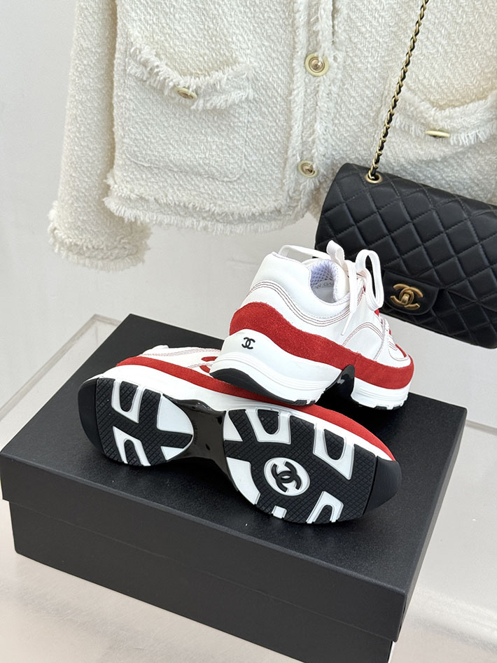 レディース 最高級シャネルスーパーコピー CHANEL 2026年春夏 スニーカー ホワイト レッド 2630803 シャネル スニーカー 人気 - 画像 (3)