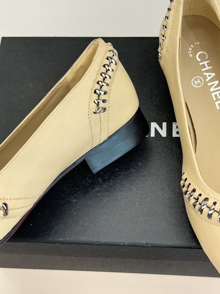 最高級シャネルスーパーコピー CHANEL CC ココマーク チェーン 靴 シューズ ヒール パンプス レザー ブラック 2630880 シャネル バレエシューズ - 画像 (6)