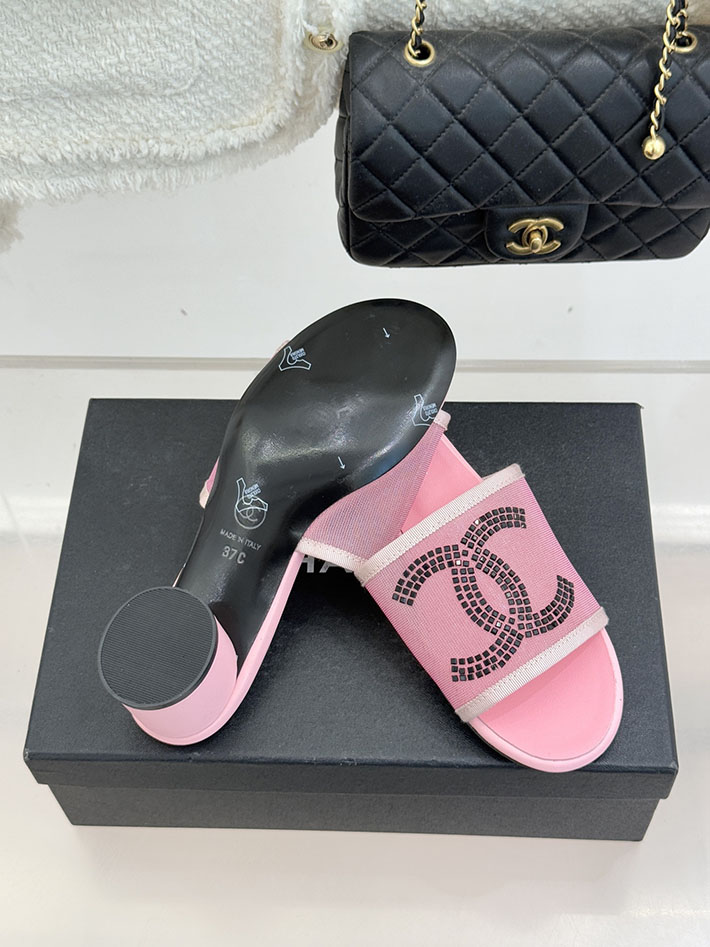 最高級シャネルスーパーコピー CHANEL ココマーク サンダル ミュール ヒール レザー 靴 ピンク 2630889 シャネル サンダル ピンク - 画像 (4)