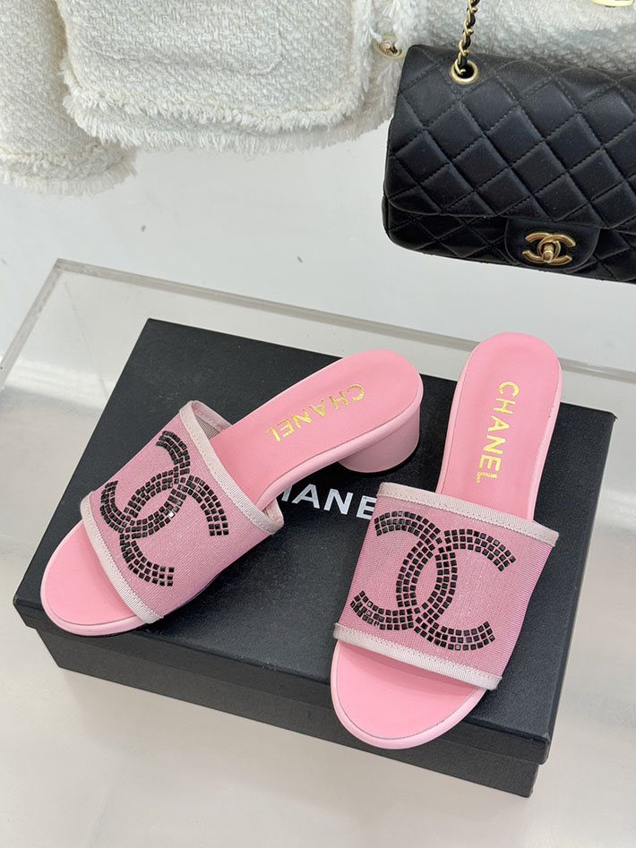 最高級シャネルスーパーコピー CHANEL ココマーク サンダル ミュール ヒール レザー 靴 ピンク 2630889 シャネル サンダル ピンク - 画像 (2)