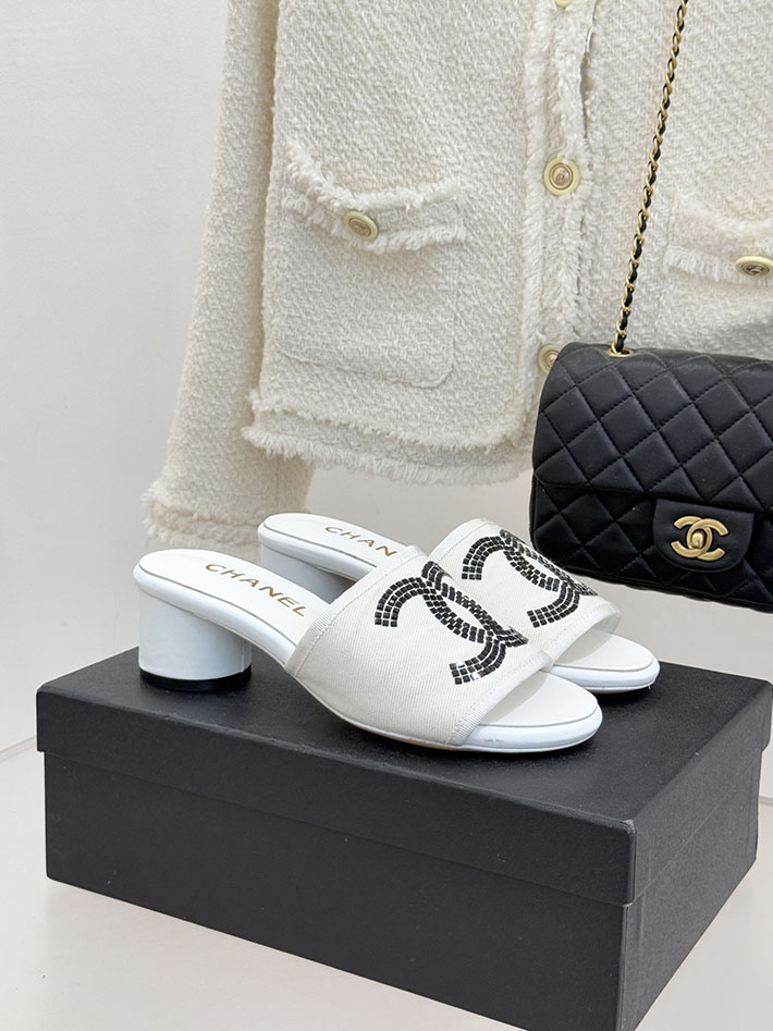 最高級シャネルスーパーコピー CHANEL ココマーク サンダル ミュール ヒール レザー 靴 ホワイト 2630894 シャネル サンダル 公式 - 画像 (3)