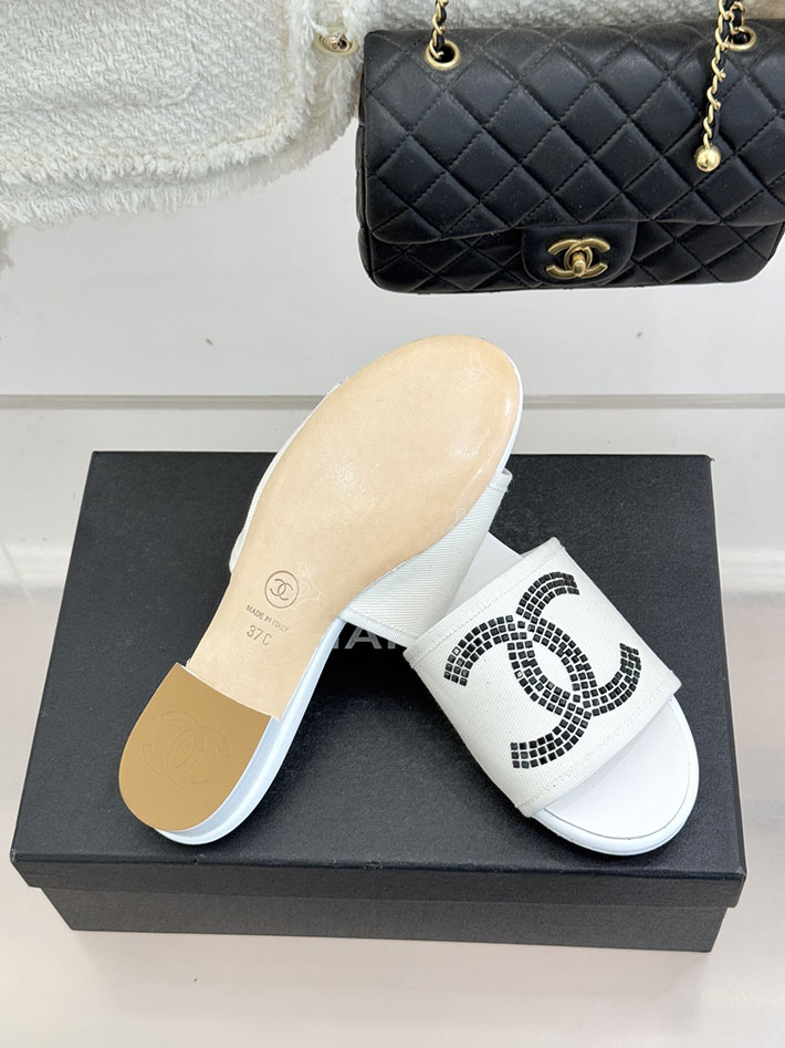 最高級シャネルスーパーコピー CHANEL ココマーク サンダル ミュール ヒール レザー 靴 ホワイト 2630896 レディース サンダル 夏 - 画像 (4)