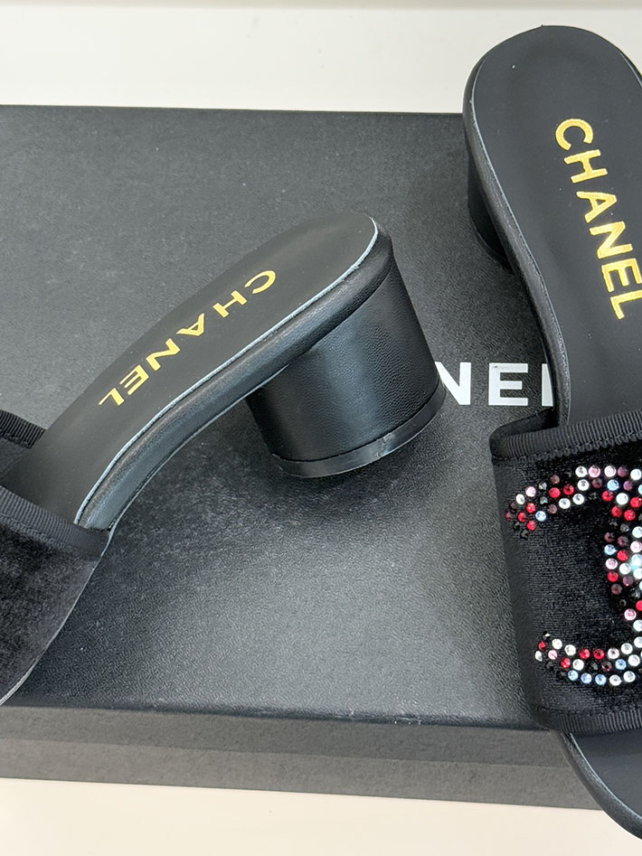 最高級シャネルスーパーコピー CHANEL ココマーク サンダル ミュール ヒール レザー 靴 ブラック 2630898 レディース サンダル ブランド - 画像 (5)