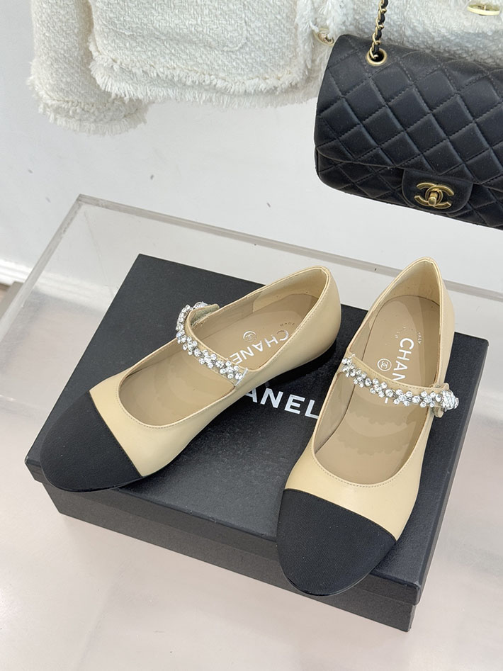 最高級シャネルスーパーコピー CHANEL メリージェーン フラットシューズ パンプス レザー 新作シューズ ベージュ 2630902 シャネル パンプス ベージュ - 画像 (9)