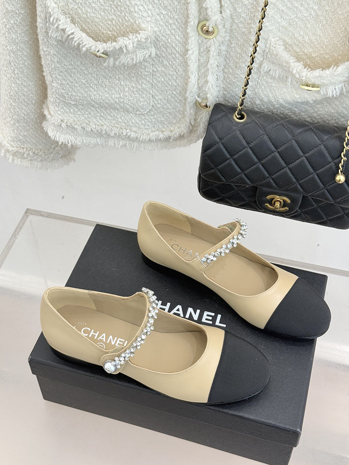 最高級シャネルスーパーコピー CHANEL メリージェーン フラットシューズ パンプス レザー 新作シューズ ベージュ 2630902 シャネル パンプス ベージュ - 画像 (8)