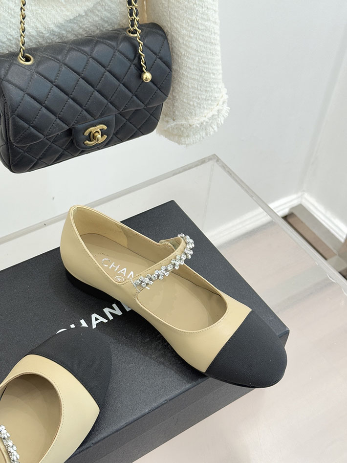 最高級シャネルスーパーコピー CHANEL メリージェーン フラットシューズ パンプス レザー 新作シューズ ベージュ 2630902 シャネル パンプス ベージュ - 画像 (6)