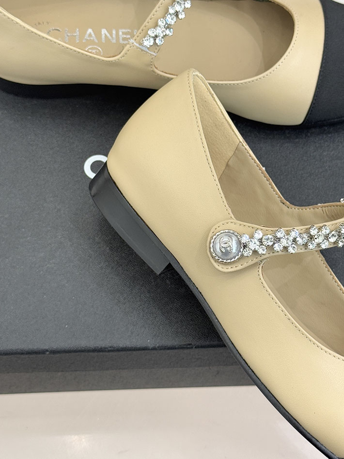 最高級シャネルスーパーコピー CHANEL メリージェーン フラットシューズ パンプス レザー 新作シューズ ベージュ 2630902 シャネル パンプス ベージュ - 画像 (5)